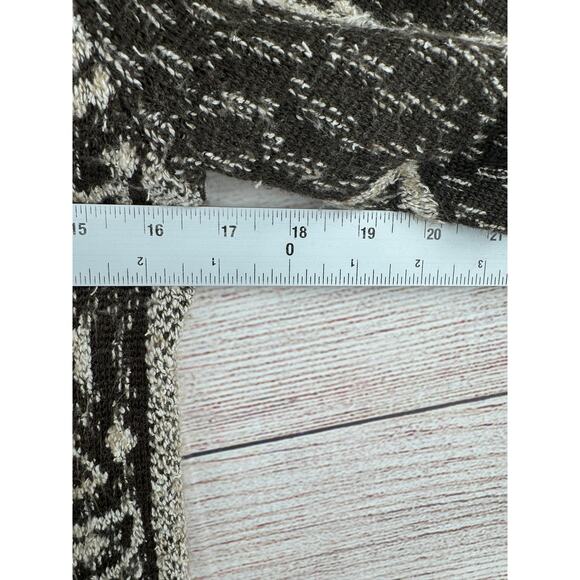 Free People Hooded Floral Tie Front Duster Cardigan Sweater Womens XS Black Gray - Picture 11 of 13